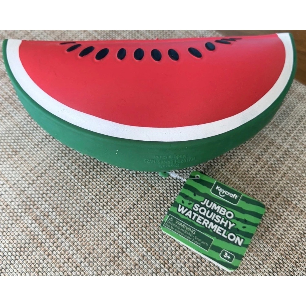 Keycraft Jumbo Squishy Watermelon Stress Relief Toy Red Green New